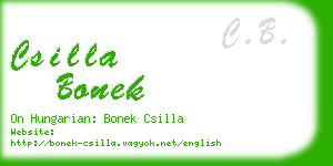 csilla bonek business card